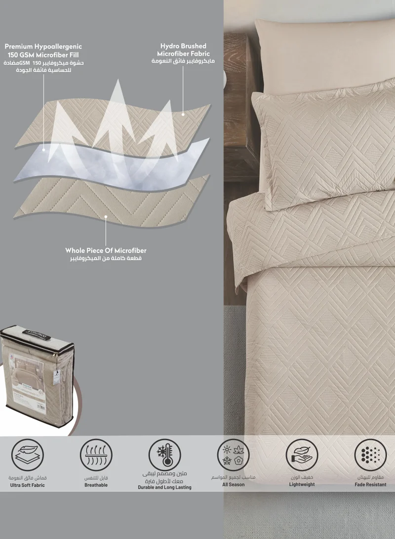 Donetella Bedspread, Coverlet Set 6-Pcs King Size Compressed Comforter, Bedding Blanket With Pillow Sheet Pillow Sham And Pillow Case, Linen