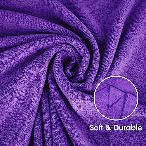 JML Microfiber Towels, Bath Towel Sets (6 Pack, 27" x 55") - Extra Absorbent, Fast Drying, Multipurpose for Bath, Swimming, Fitness, Sports, Yoga, Dark Blue/Green/Pink - Image 4
