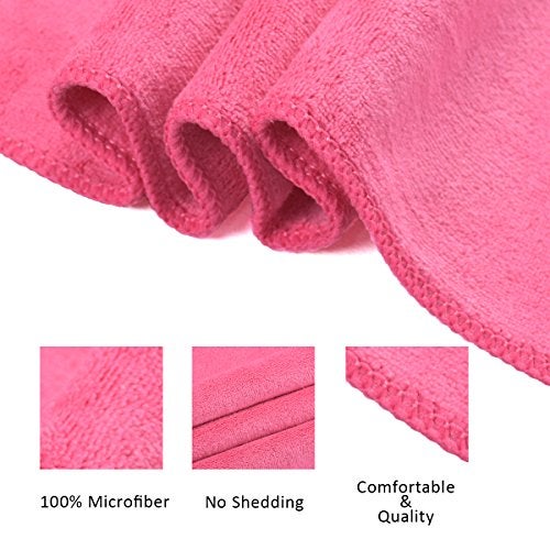 JML Microfiber Towels, Bath Towel Sets (6 Pack, 27" x 55") - Extra Absorbent, Fast Drying, Multipurpose for Bath, Swimming, Fitness, Sports, Yoga, Dark Blue/Green/Pink - Image 3
