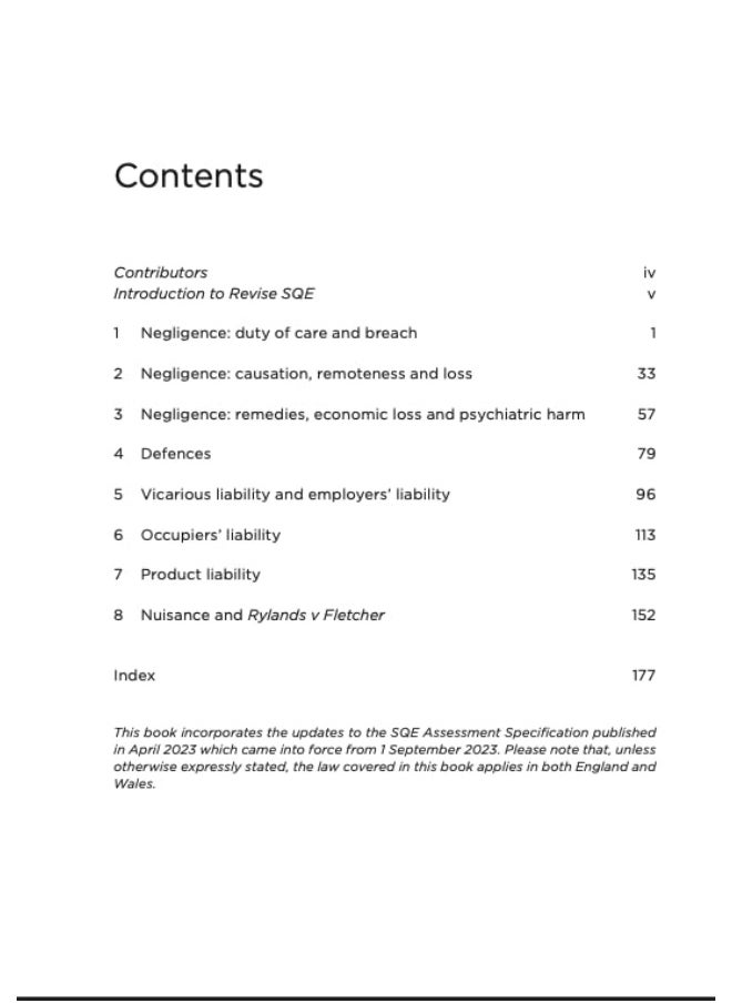 Revise SQE Tort Law: SQE1 Revision Guide 2nd ed