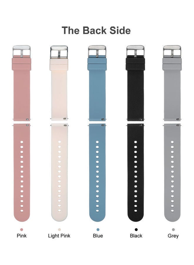NIBEMINENT 5-Piece Replacement Silicone Bands Multicolour - Image 5
