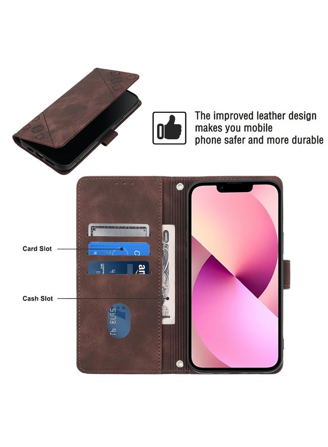 اس-توب جراب لهاتف iPhone 13 mini مصنوع من الجلد المنقوش بملمس الجلد - Image 4