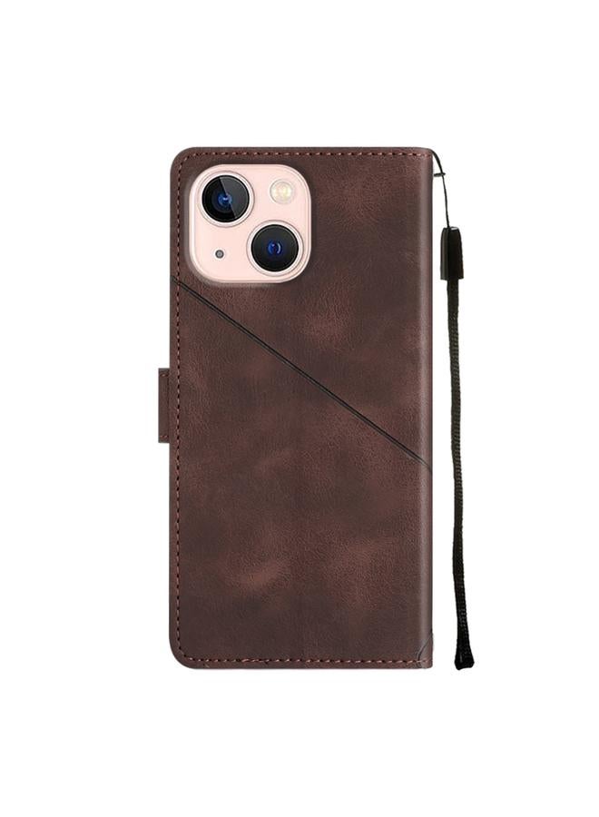 اس-توب جراب لهاتف iPhone 13 mini مصنوع من الجلد المنقوش بملمس الجلد - Image 3