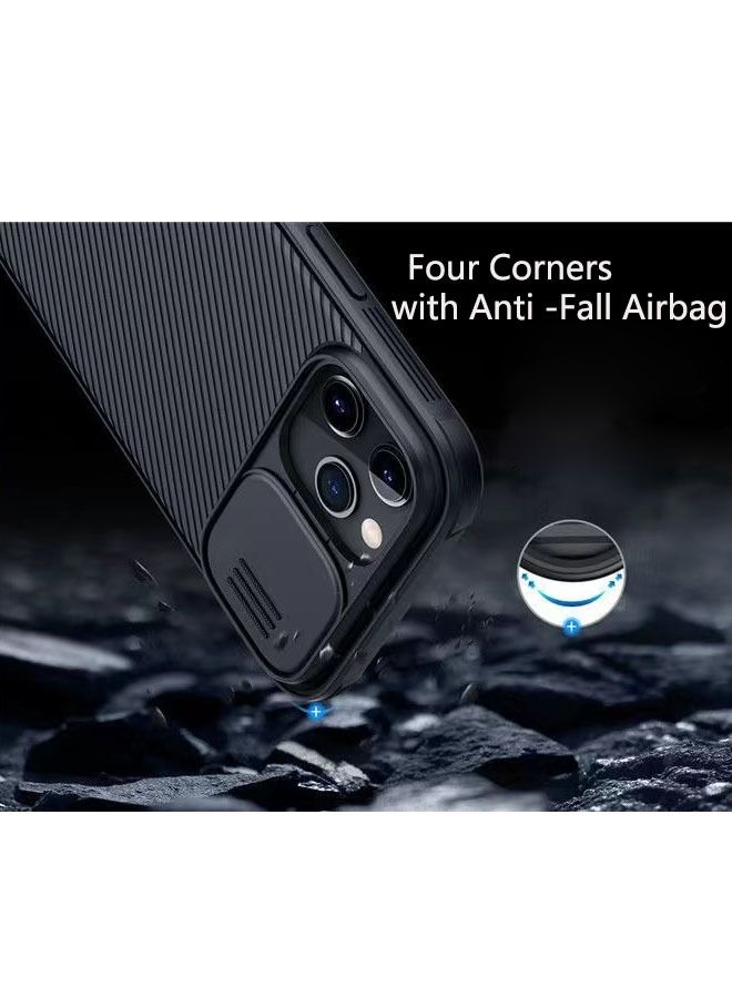 Nillkin Apple iphone14 Pro Max Case with Soft TPU and Slide Camera Case Design, 360 Full Body Coverage Shockproof Phone Cover, Four Corners with Anti -Fall Airbag Anti-Scratch&Anti-fingerprint6.7Inch(Black) - Image 4