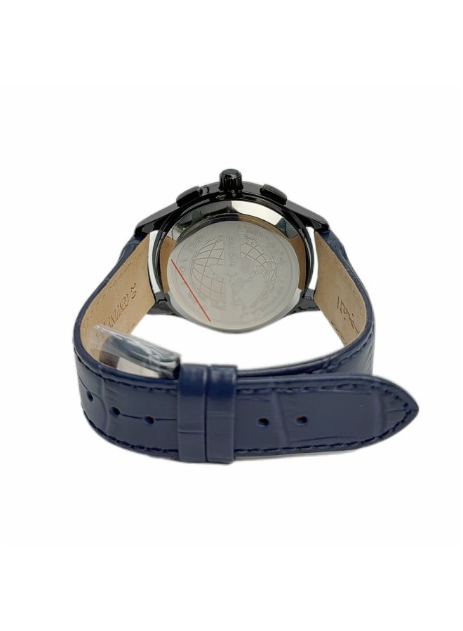 Al Fajr Analogue+digital dual-display Black circular dial wristwatch,  Minimalist and fashionable style watch WW-22BWL-LS - Image 3