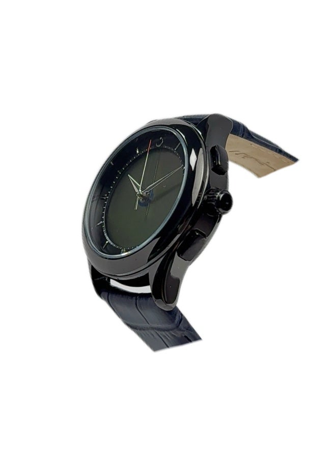 Al Fajr Analogue+digital dual-display Black circular dial wristwatch,  Minimalist and fashionable style watch WW-22BWL-LS - Image 2
