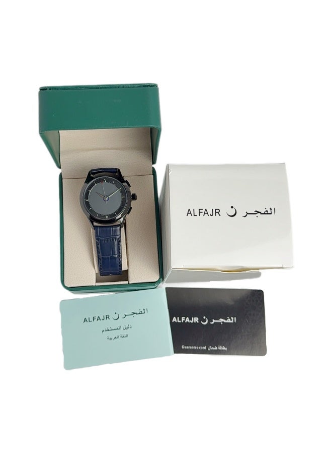 Al Fajr Analogue+digital dual-display Black circular dial wristwatch,  Minimalist and fashionable style watch WW-22BWL-LS - Image 5