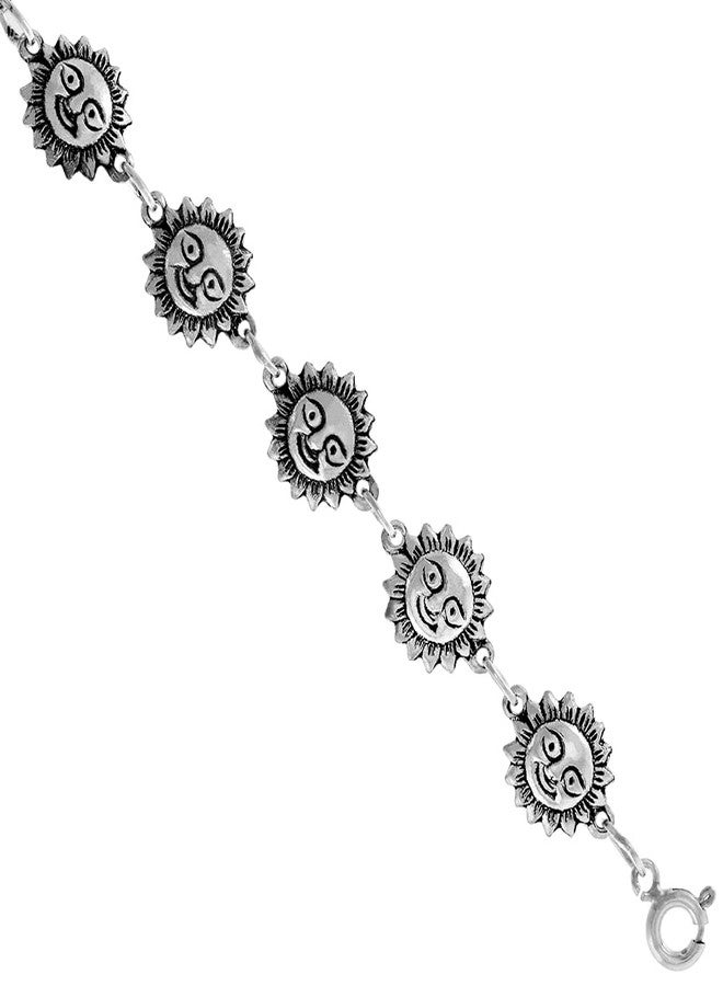 سابرينا سيلفر سوار شمس فضي أنيق للنساء، عرضه 1/2 بوصة وطوله 7.5 بوصة - Image 2