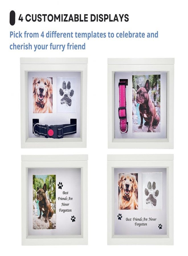 OtterPets Large Dog Urn for Ashes, 4 Customizable Displays with Paw Print Ink Kit, 8.5x8.5x5.8 Pet Urn for Dog Ashes, Pet Cremation Box, Cat Urn for Ashes, Dog Ashes Keepsake (White) - Image 3