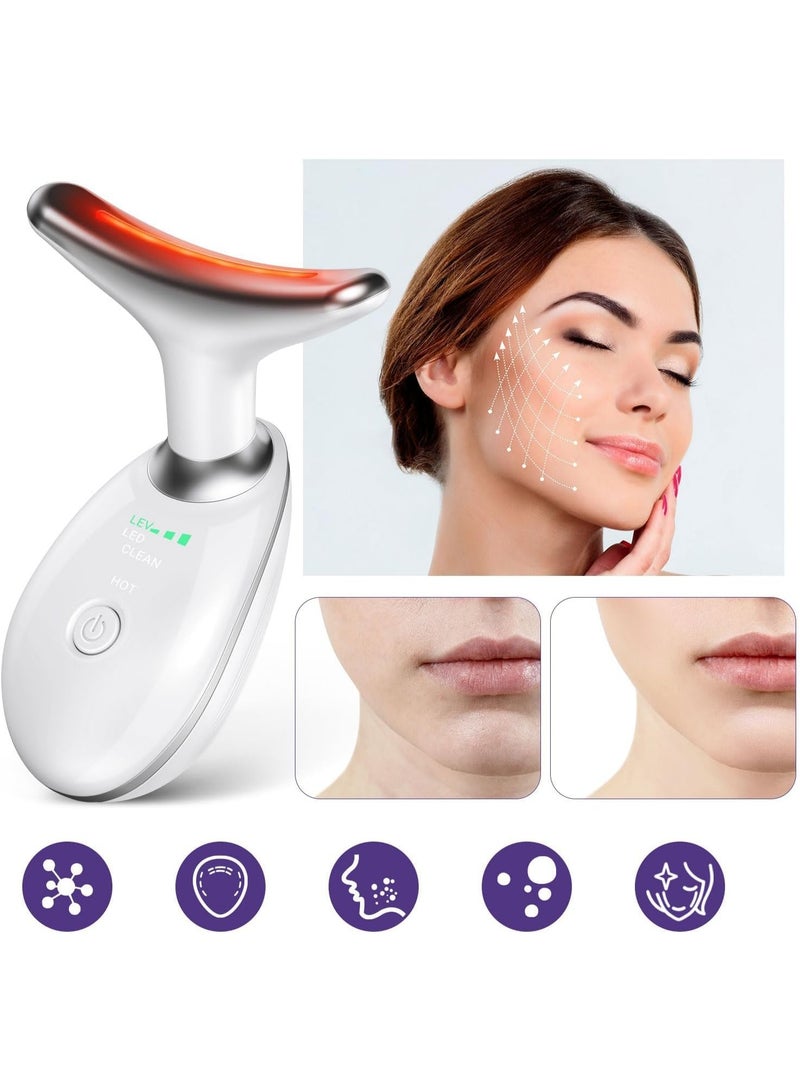 جهاز تدليك الوجه والرقبة بالاهتزاز لازاله  التجاعيد ثلاثي المفعول للعناية بالبشرة وشدها ونعومتها - Image 3