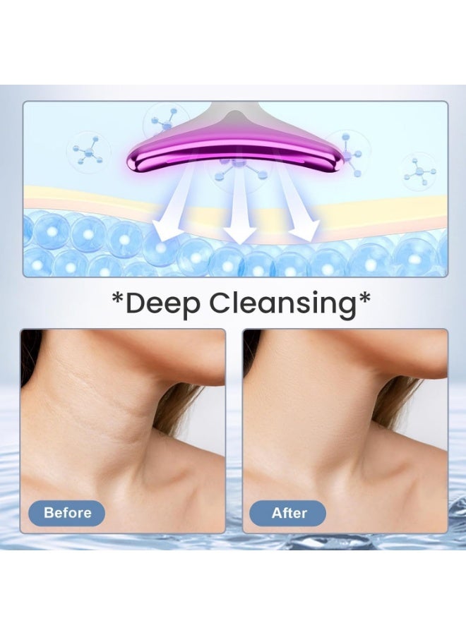 جهاز تدليك الوجه والرقبة بالاهتزاز لازاله  التجاعيد ثلاثي المفعول للعناية بالبشرة وشدها ونعومتها - Image 4