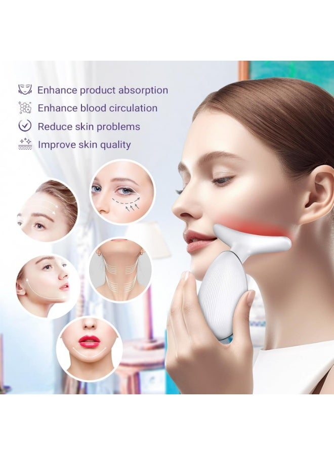 جهاز تدليك الوجه والرقبة بالاهتزاز لازاله  التجاعيد ثلاثي المفعول للعناية بالبشرة وشدها ونعومتها - Image 5