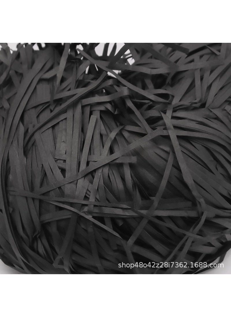Generic Factory wholesale raffia paper silk gift box candy box decorative filler shredded paper Silk a large number of in stock shredded paper strips Black 