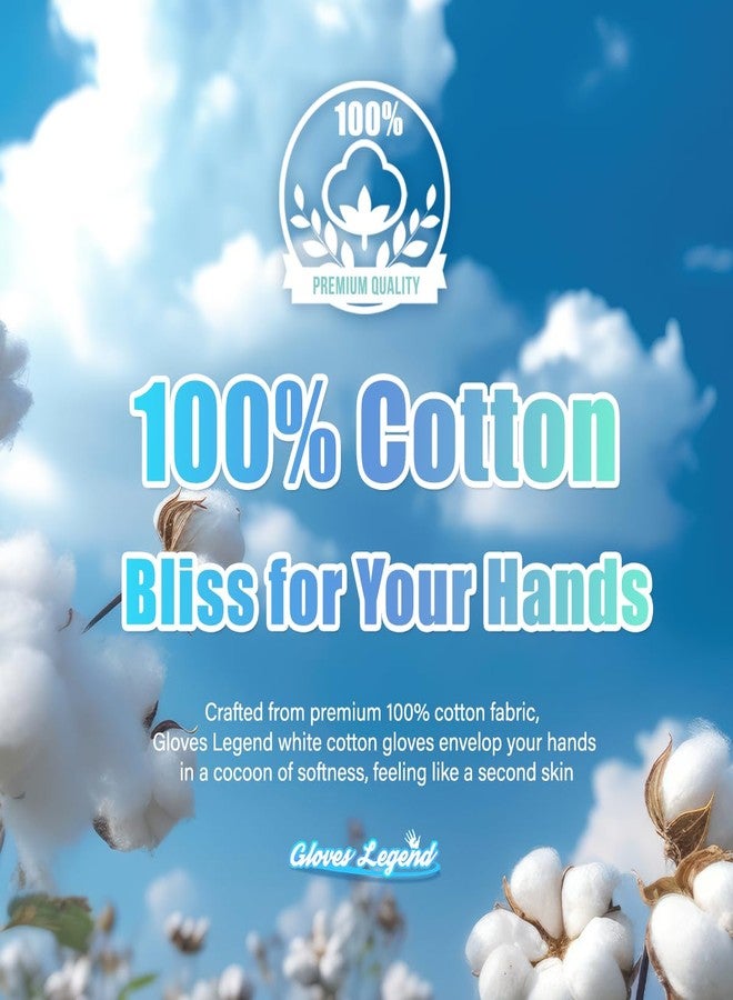 Gloves Legend 1 Pair (2 Gloves) - Gloves Legend - 100% Cotton White Marching Band Parade Formal Dress Gloves For Men - Large - Image 4