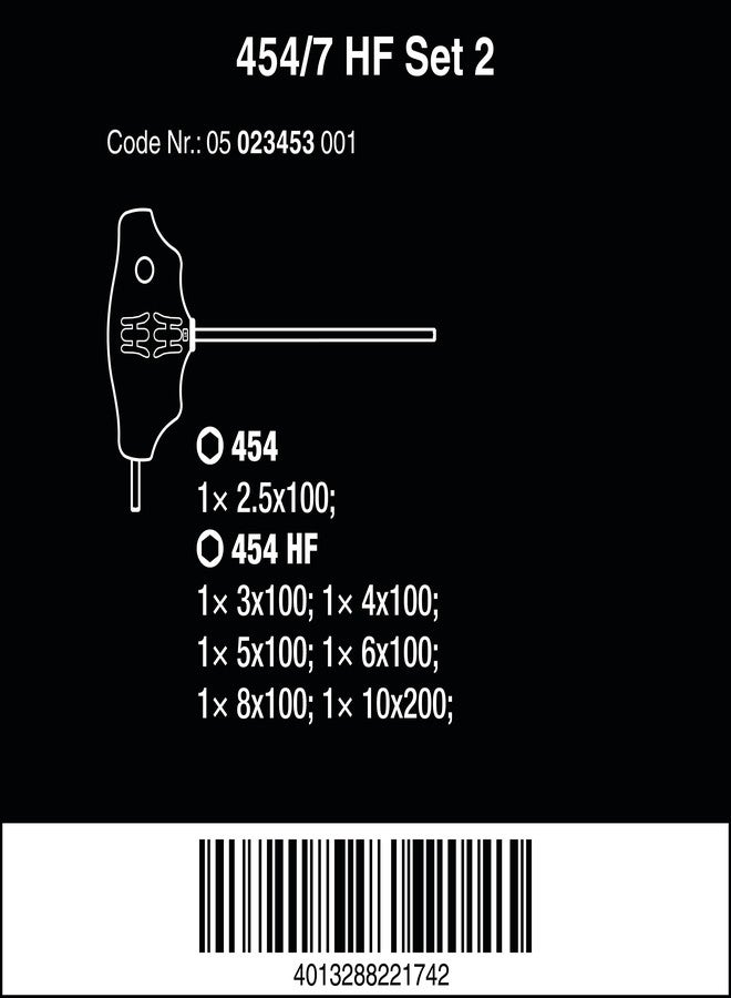 Wera 454/7 HF Set 2 Screwdrvr Set T-Handle Hex-Plus 7 pcs - Image 2