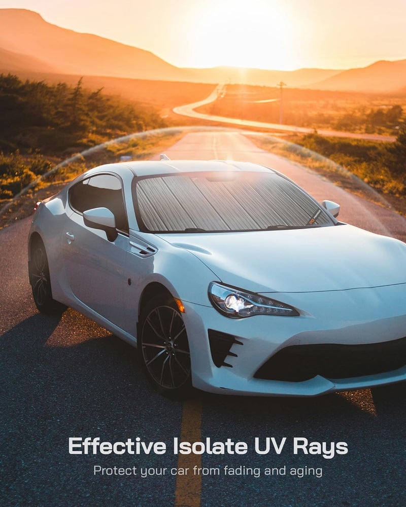 Pigenius Windshield Sun Shade for 2021-2022 Chevrolet Suburban/Tahoe, GMC Yukon/Yukon XL, Cadillac Escalade/ESV - Premium Sun Protection - Image 3