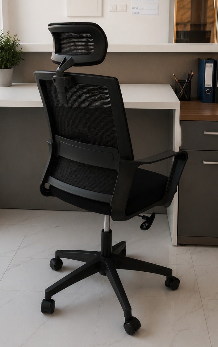 Ergonomic Mesh Office Chair with Headrest Adjustable Swivel Computer Desk Chair for Home Office - Image 2