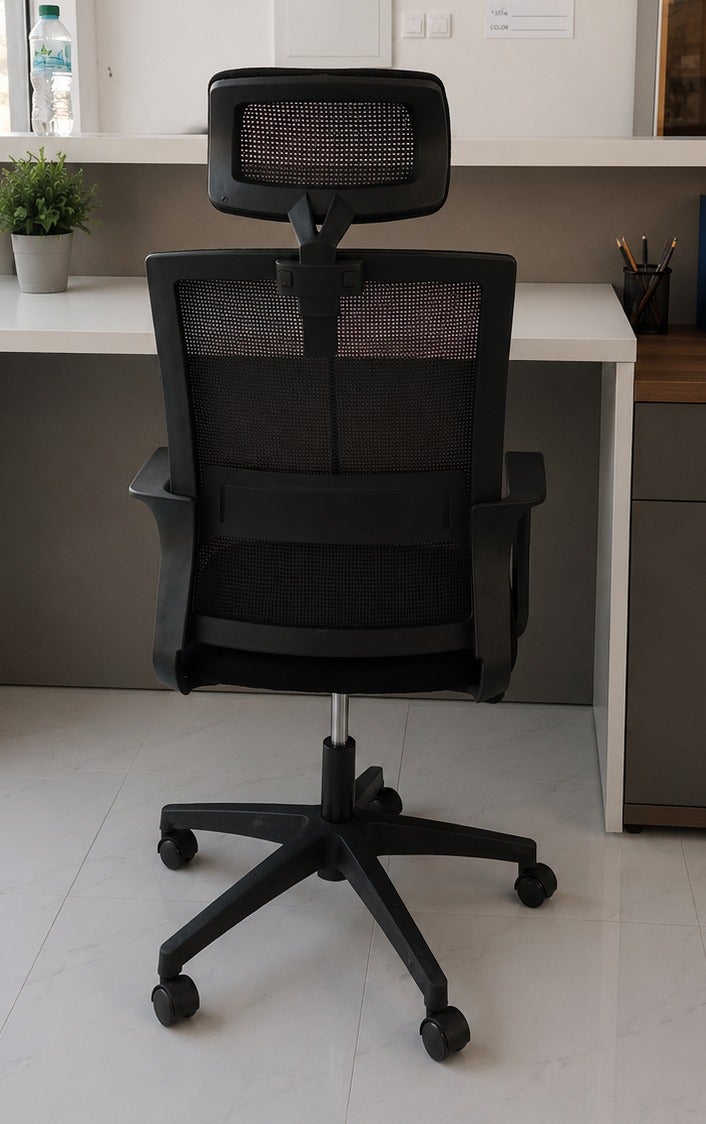 Ergonomic Mesh Office Chair with Headrest Adjustable Swivel Computer Desk Chair for Home Office - Image 4