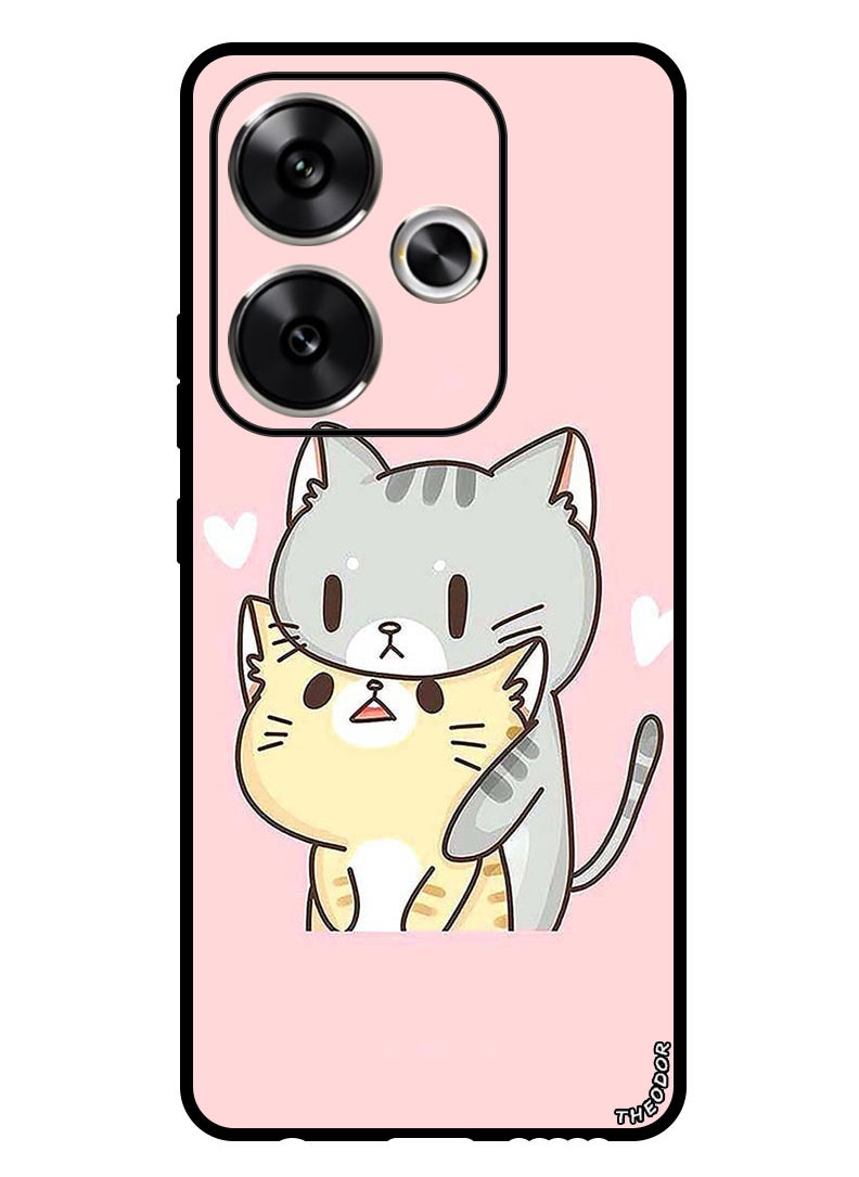 Theodor Protective Case Anti Scratch Shock Proof Bumper Cover For Xiaomi Redmi Turbo 3 Two Cats Love  - Image 1