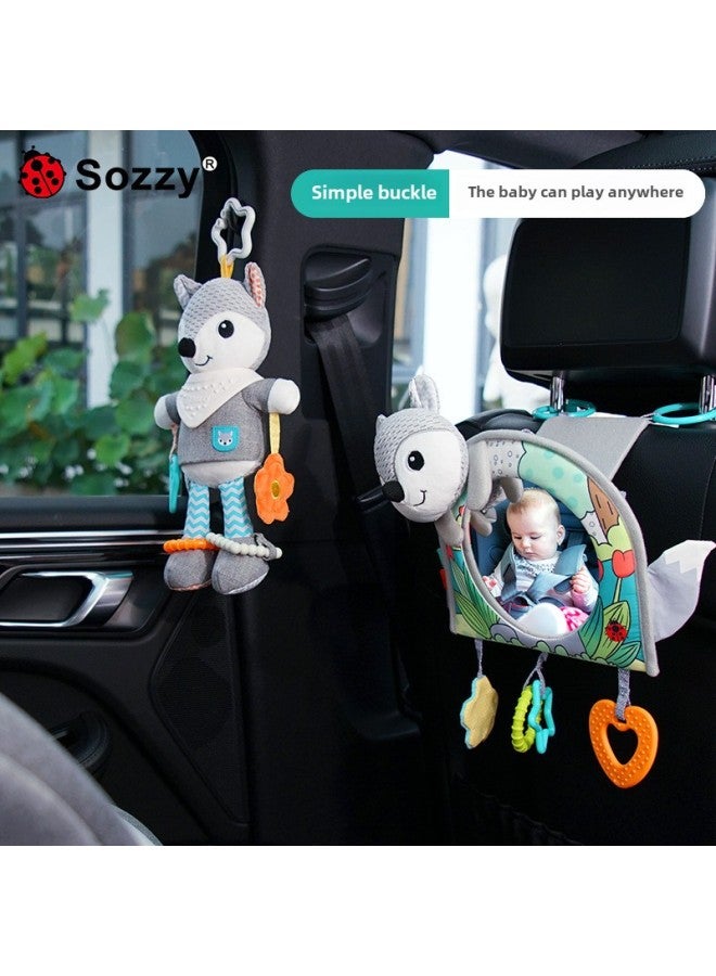 Sozzy Baby Gift Comfort Car Rear View Mirror Newborn Haha Mirror Hanging Baby Car Hanging Toy-Color:Safety Seat Car Mirror-Caterpillar - Image 4