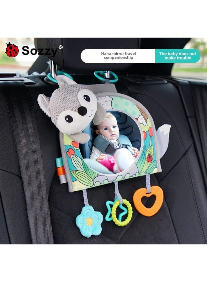 Sozzy Baby Gift Comfort Car Rear View Mirror Newborn Haha Mirror Hanging Baby Car Hanging Toy-Color:Safety Seat Car Mirror-Caterpillar - Image 5