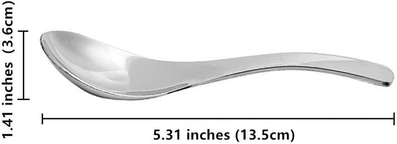 ERCRYSTO Stainless Steel Soup and Coffee Spoons, Light Weight and Small Size - Perfect for Toddlers and Children (2PCS) - Image 2
