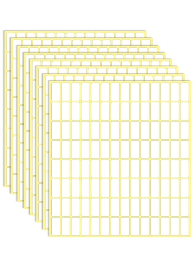 Labels Stickers, 3360 PCS Matte White Sticky Labels Stickers, Blank Labels, Can Labels Stickers for Writing, Small Sticky Labels, Label Stickers for Jar Box Folder Envelope School Office Kitchen, 20 X 10 mm - Image 1
