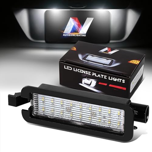 NUVISION LIGHTING Pair of LED License Plate Light Compatible with 15-22 Charger / 15-20 Challenger, 68211290AB 68276972AA, NVL-LPL-023 - Image 1
