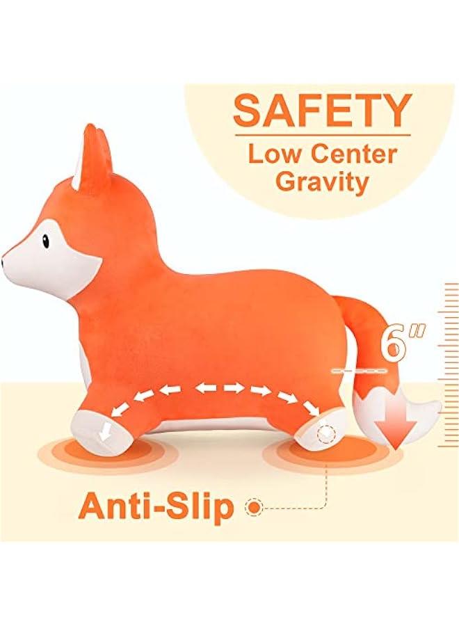 Generic Bouncy Pals Fox Hopping Horse, Plush Inflatable Animal Hopper, Indoor n Outdoor Ride on Jumping Bounce Toys, Birthday Gift for 18 Months 2 3 4 5 Year Old Kids Toddlers Boys Girls - Image 4