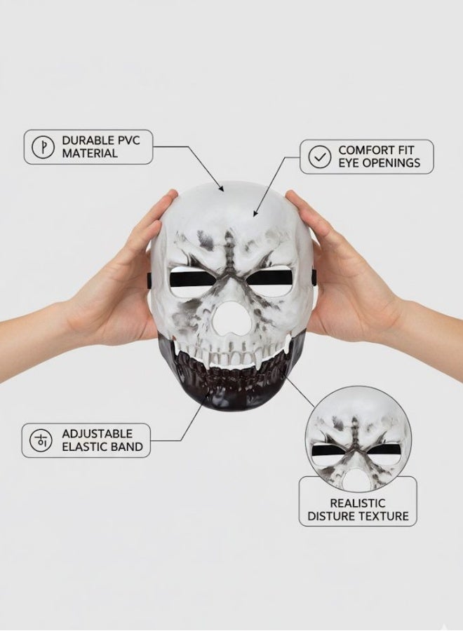 Feelings Halloween Skeleton Mask, Moving Jaw - Image 3