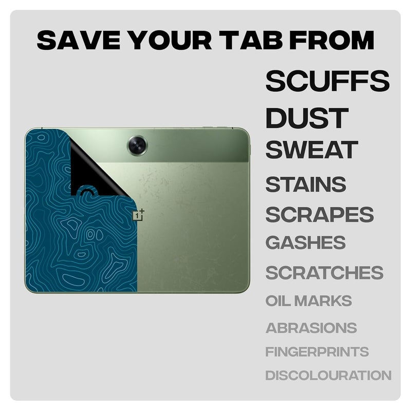 Capes Tablet Skins for OnePlus Pad Go | Ultra-Thin Protective Film | Anti-Scratch Vinyl Decal Skin | Not Case/Cover (Aqua, Back Skin) - Image 3