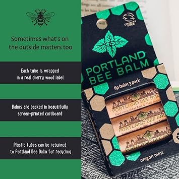 Portland Bee Balm Chapstick Oregon Mint 3 Pack by Portland Bee Balm - Image 5