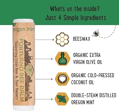 Portland Bee Balm Chapstick Oregon Mint 3 Pack by Portland Bee Balm - Image 4