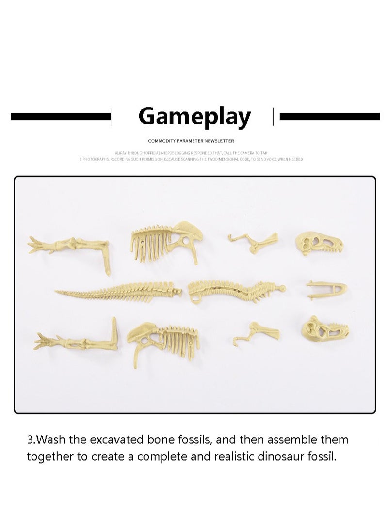 لعبة تعليمية بحفر فوسيلات لأولاد - هيكل عظم طائر الرأس القاسٍ (تيرانوسور ركس) للألعاب التعليمية - Image 5