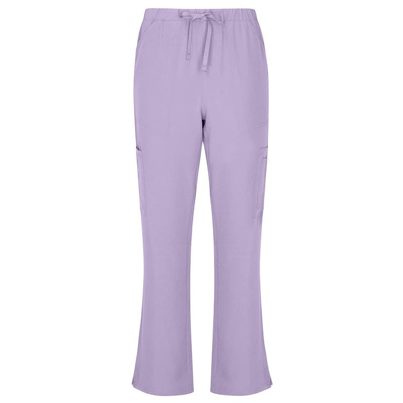 Natural Uniforms Women's Cool Stretch V-Neck Top and Cargo Pant Set (Lavender, Large) - Image 4