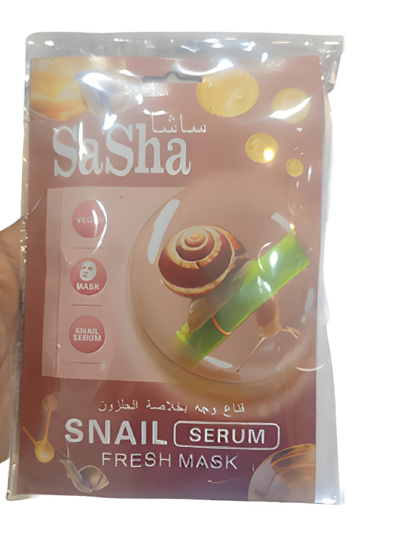 قناع ساشا النباتي قناع وجه بخلاصة الحلزون