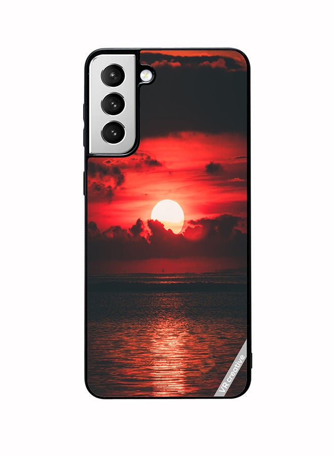 VR CREATIVE Protective Case Cover For Samsung Galaxy S22 5G Loving Sun Design Multicolour - Image 1