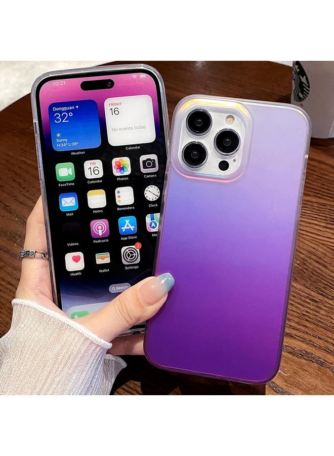 اس-توب جراب لهاتف iPhone 14 Pro، جراب هاتف PC مزدوج الجوانب بتقنية IMD Laser Gradient - Image 3