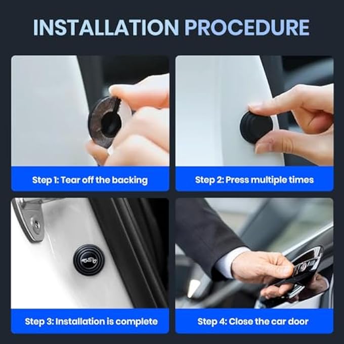 JETOUR Universal Car Door Bumper Protector Pads For Jetour T2 Traveler 20232025  12 Pcs Shock Absorber Kit With Adhesive For Sealing  Soundproofing - Image 5