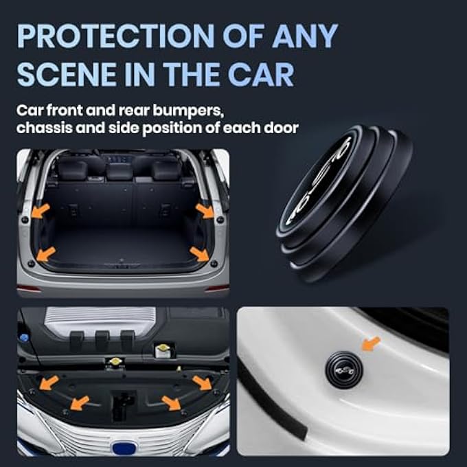 JETOUR Universal Car Door Bumper Protector Pads For Jetour T2 Traveler 20232025  12 Pcs Shock Absorber Kit With Adhesive For Sealing  Soundproofing - Image 4