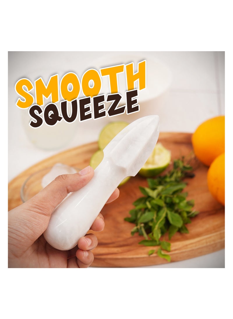 RADICALn Marble Citrus Reamer 6'' Inches White Handmade Juice Reamer - Citrus Juicer Reamer, Lemon Reamer, Grapefruit Juicer Manual, Citrus Reamer Handheld Lime Squeezer - Lemon Juicer Reamer  - Image 4