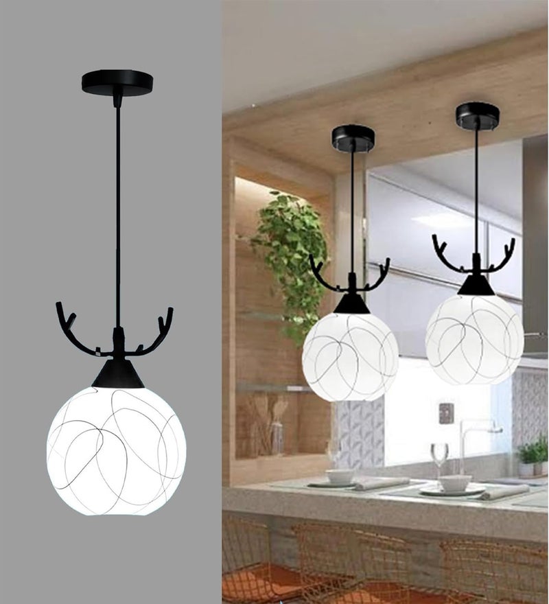 BrightLyt Deer Horns Hanging Pendat Lights for Kitchen Island, Hanging Lamp for Home Decoration, Pendant Lights for Living Room and Modern Lamps for Hotels and Cafe (Pack of 1) - Image 1