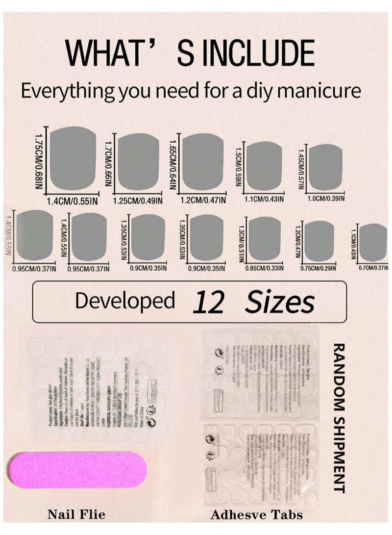 اظافر تركيب تحتوي العلبه على 24 ظفر مع مبرد اظافر و صمغ - Image 3