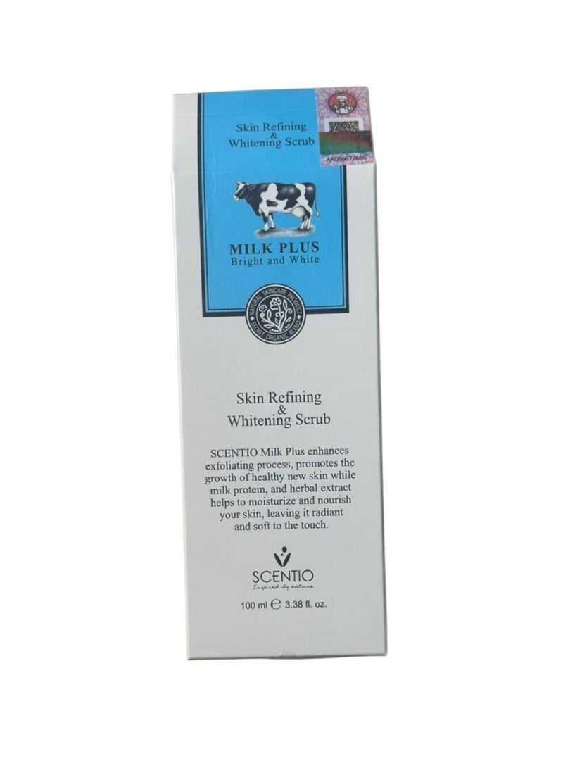 Milk plus bright and white skin refining and whitening scrub 100ml