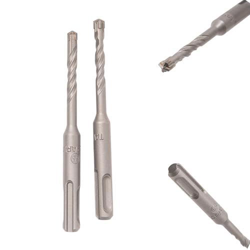 TAPARIA 5.5 mm Flat Tip SDS Plus Hammer Drill Bit for Concrete Drilling (HDF 55110, 5.5x50x110 mm, Pack of 2)-Spiral Flute Type-Home, DIY, Professional Brick, Wall, Masonary-Drilling - Image 1