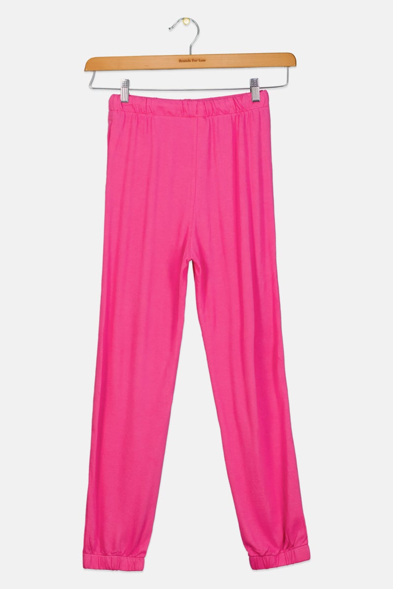 GAP Kids Girl Plain Jogger Pants, Pink  - Image 2