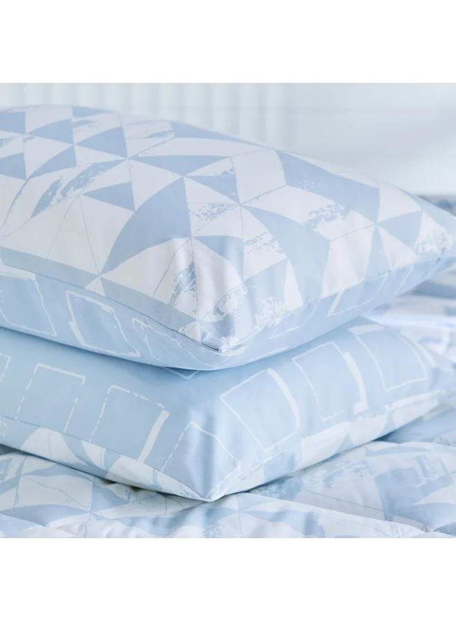 Home Box Madrid Rift 3-Piece Microfiber Reversible King Comforter Set - 220x240 cm