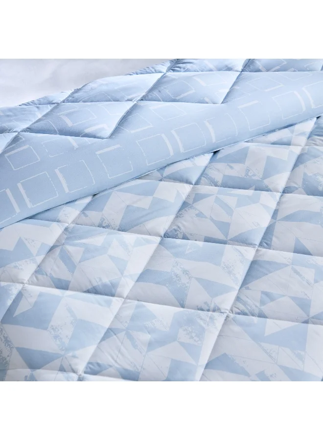 Home Box Madrid Rift 3-Piece Microfiber Reversible King Comforter Set - 220x240 cm