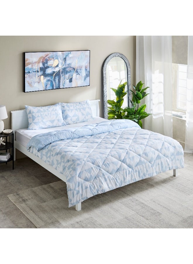 Home Box Madrid Rift 3-Piece Microfiber Reversible King Comforter Set - 220x240 cm  - Image 2