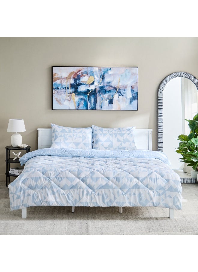 Home Box Madrid Rift 3-Piece Microfiber Reversible King Comforter Set - 220x240 cm  - Image 3